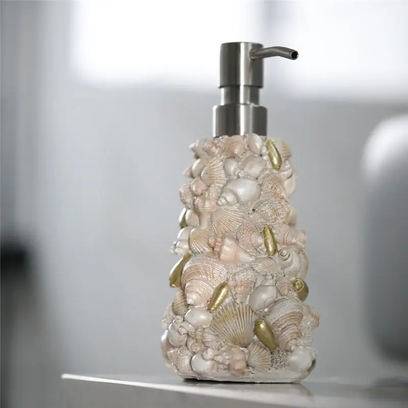 FLYY-Seashells Seifenspender Seifenspender im Muscheldesign Seifenpumpflaschen mit rostfreier Edelstahlpumpe – Detail 4