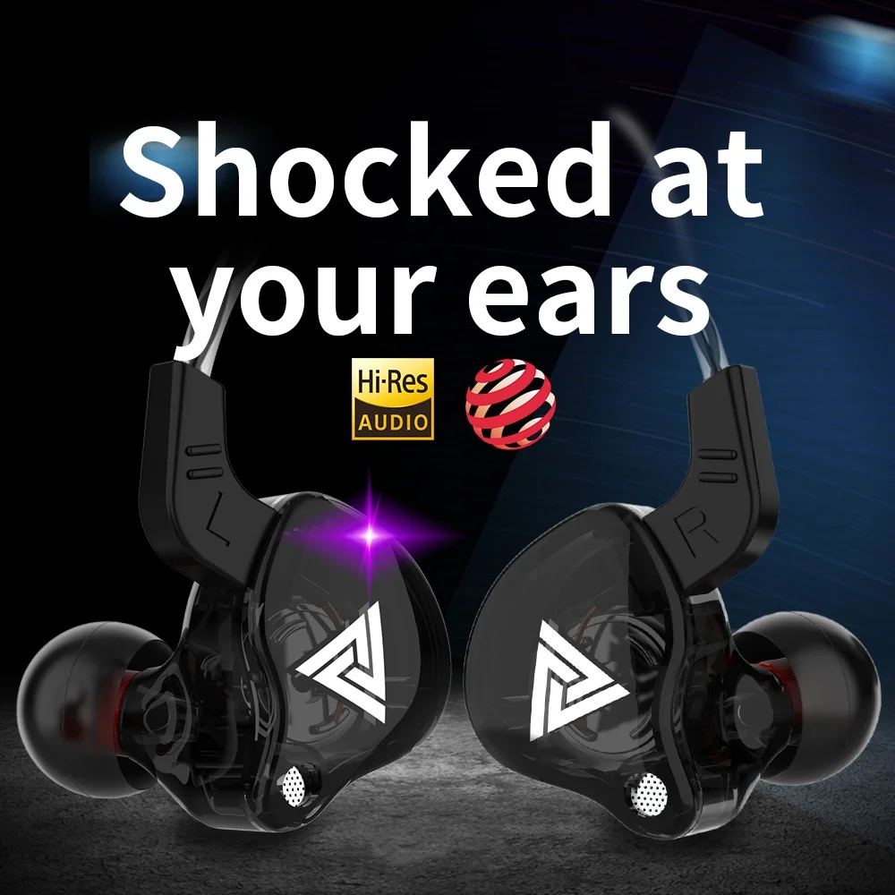 

Bass Boost QKZ AK6 Wired Earphones HiFi Sound 3.5mm Gaming Headset Cheap Studio Earbuds for Music Movies Phone
