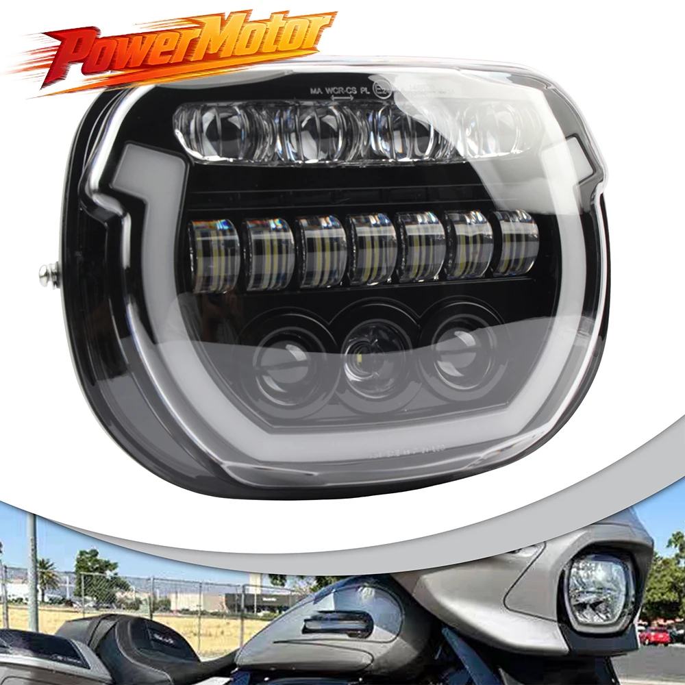 Motorcycle LED Headlight High/Low Beam DRL for Harley Touring Street Glide CVO/SE FLHXSE FLHX/I 2023-2024 Replacement