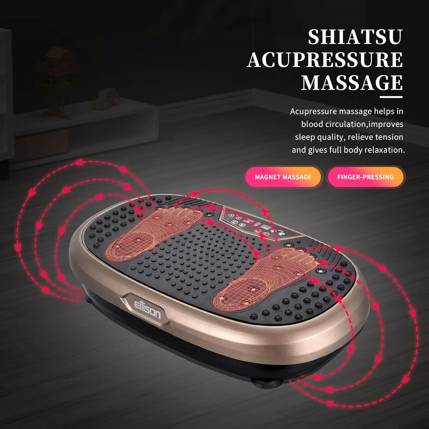 Whole Body Vibration Plate Workout Machine for Lymphatic Drainage Weight Loss and Wellness