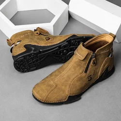 Men's Casual Shoes Trend Suitable for All Day Walking Shoes Zippers Handcrafted Boots New Discounts Korean Oversized SportsShoes