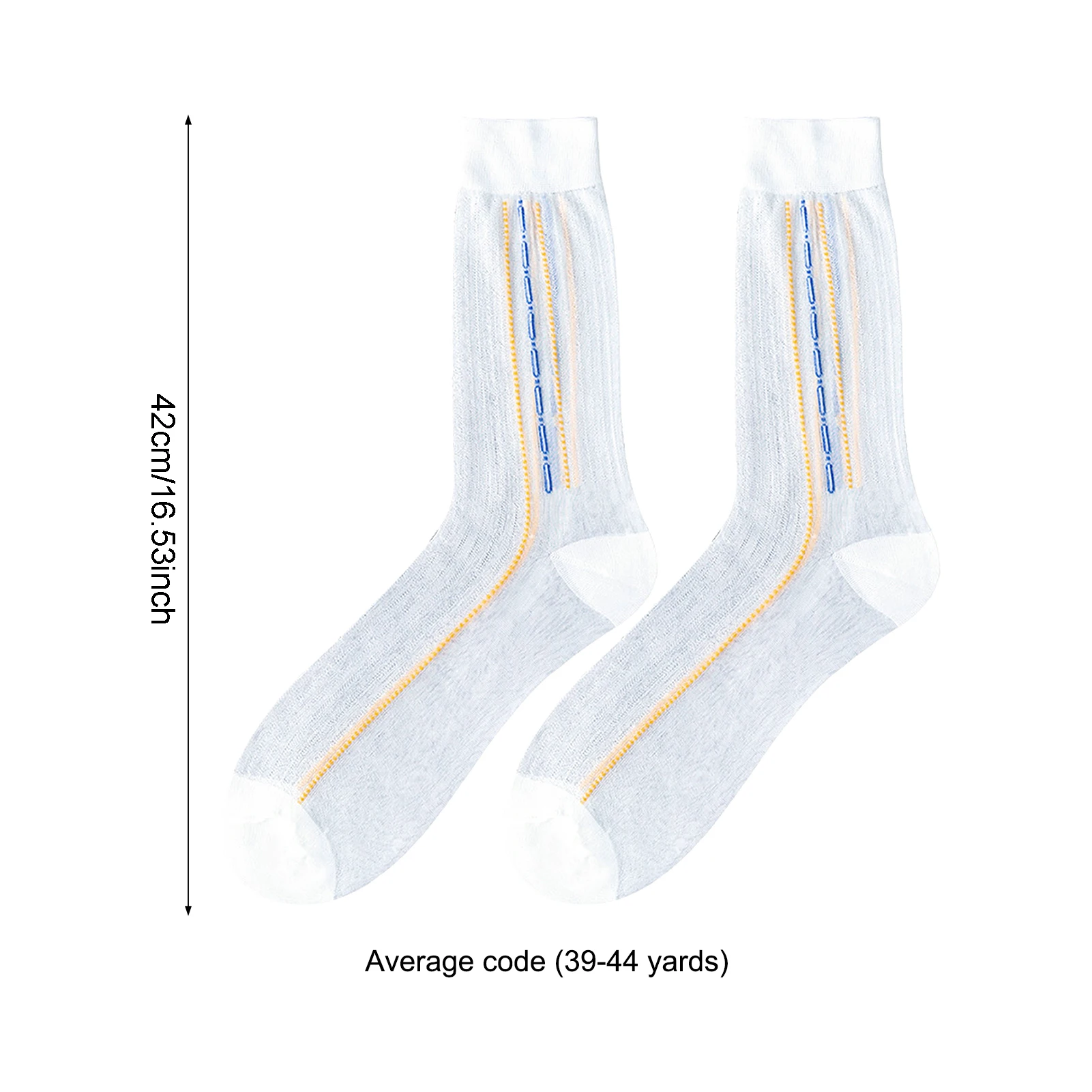 Ultradünne, atmungsaktive Nylon-Jacquard-Socken für Herren, geruchshemmend, bequeme Wadensocken, Senioren-Freizeitsocken, 12 x 27 cm