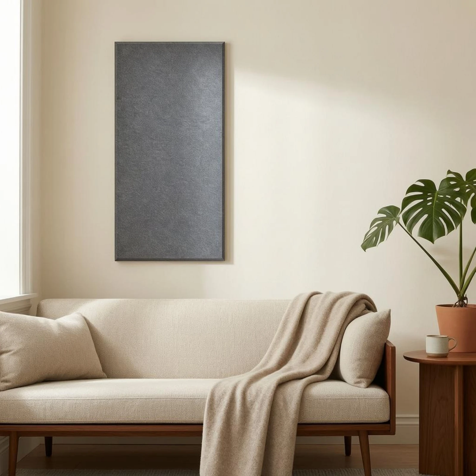 6 Pieces Sound-Absorbing Wall Panel Slim Noise Dampening Board Acoustic Felt Tile Horizontal Seam Room Decoration Reverb Control