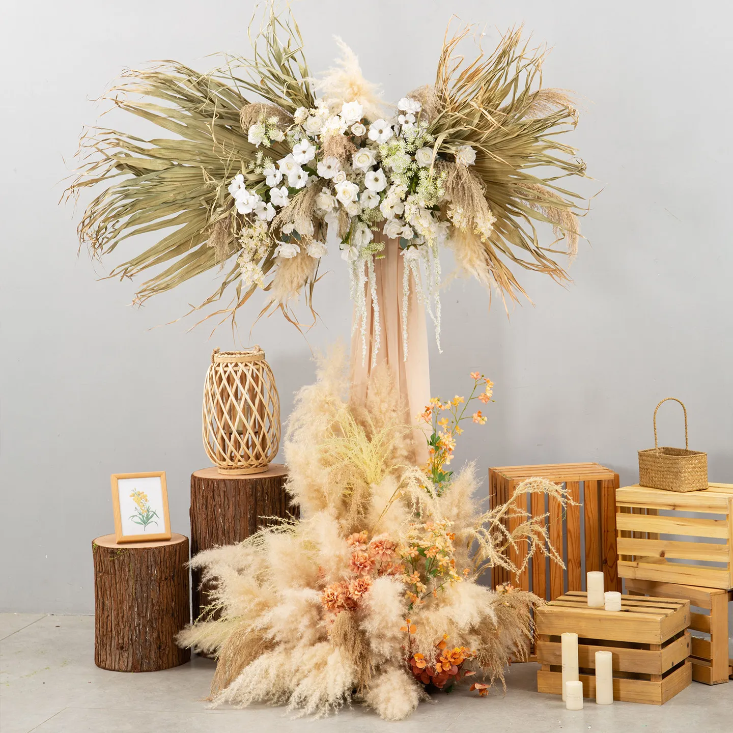 CX large retro simulation flower art wall hanging cafe clothing store high-end light luxury wall decoration door decoration