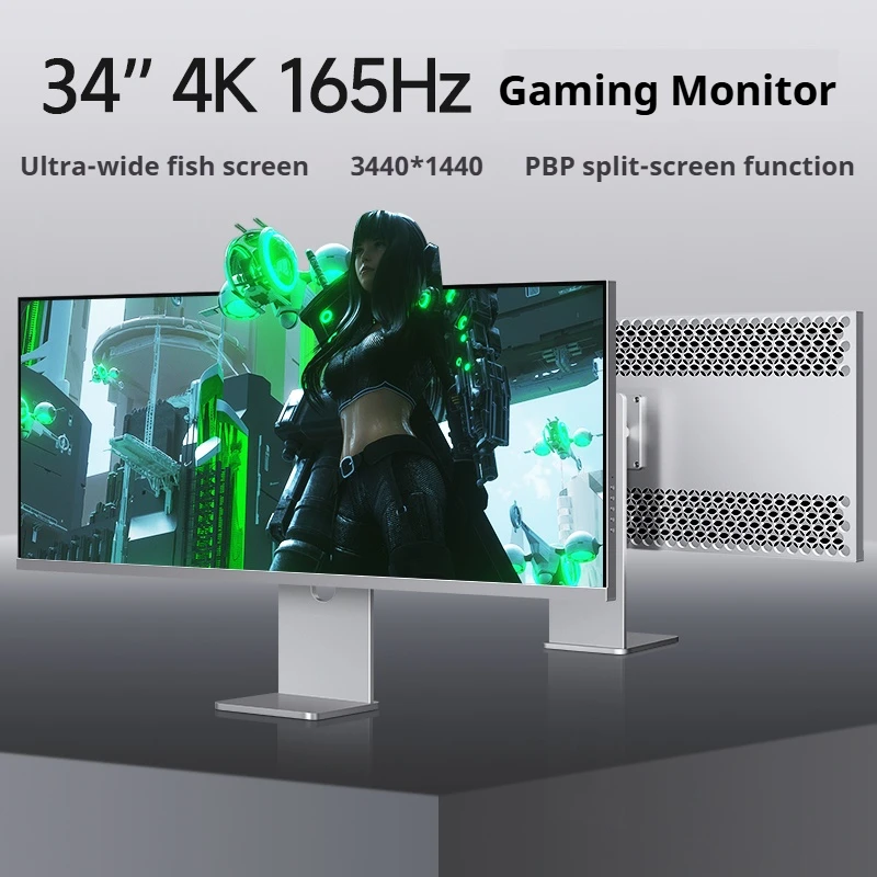 

34"Ultra Wide Monitor 3440*1440 165Hz Gaming Monitor G-Sync Freesync Tech with PBP Split-Screen Function