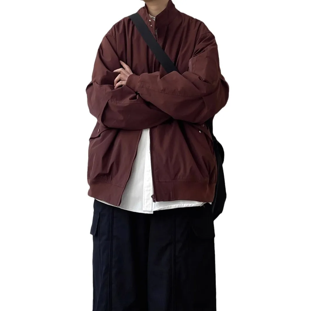 Unsiex Jacket 2026 New Spring Autumn Japanese Vintage Harrington Flight Jacket For Men Loose Vintage Stand Collar Outerwear Coat view 5