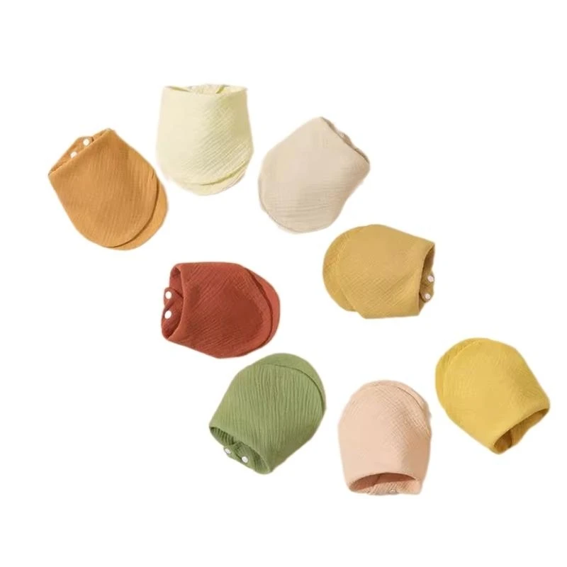 J15U 8 قطعة خدمة طويلة 4 طبقة ملابس الطفل وجبات الطعام مريحة المرايل الطفل العملي ولطيف المرايل الطفل 4 طبقة طقم هدايا الطفل