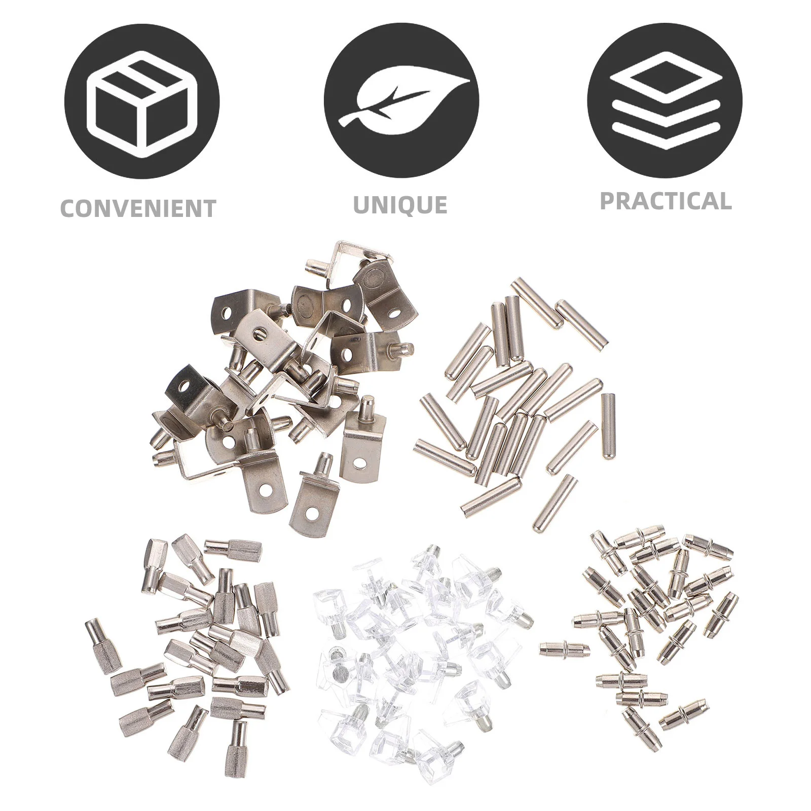 

100pcs Shelf Support Brackets Adjustable Closet Partition Pins for Cupboards Wardrobes Bookcases Durable Plastic Movable Pegs