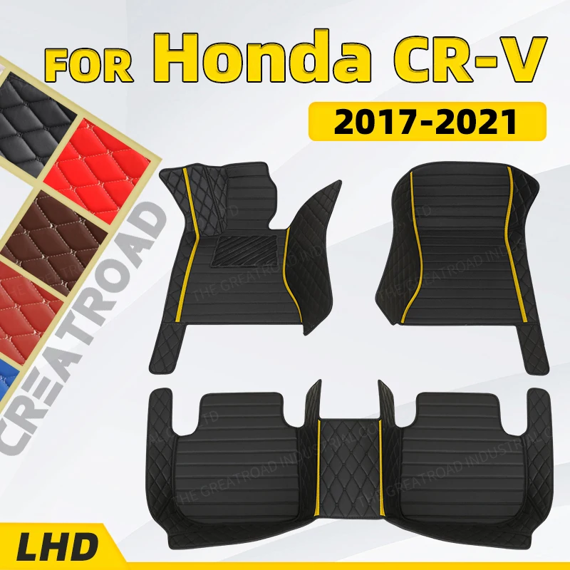 

Автомобильные коврики на заказ для Honda CRV 2017 2018 2019 2020 2021, автомобильные подушечки для ног, автомобильный ковер, аксессуары для интерьера