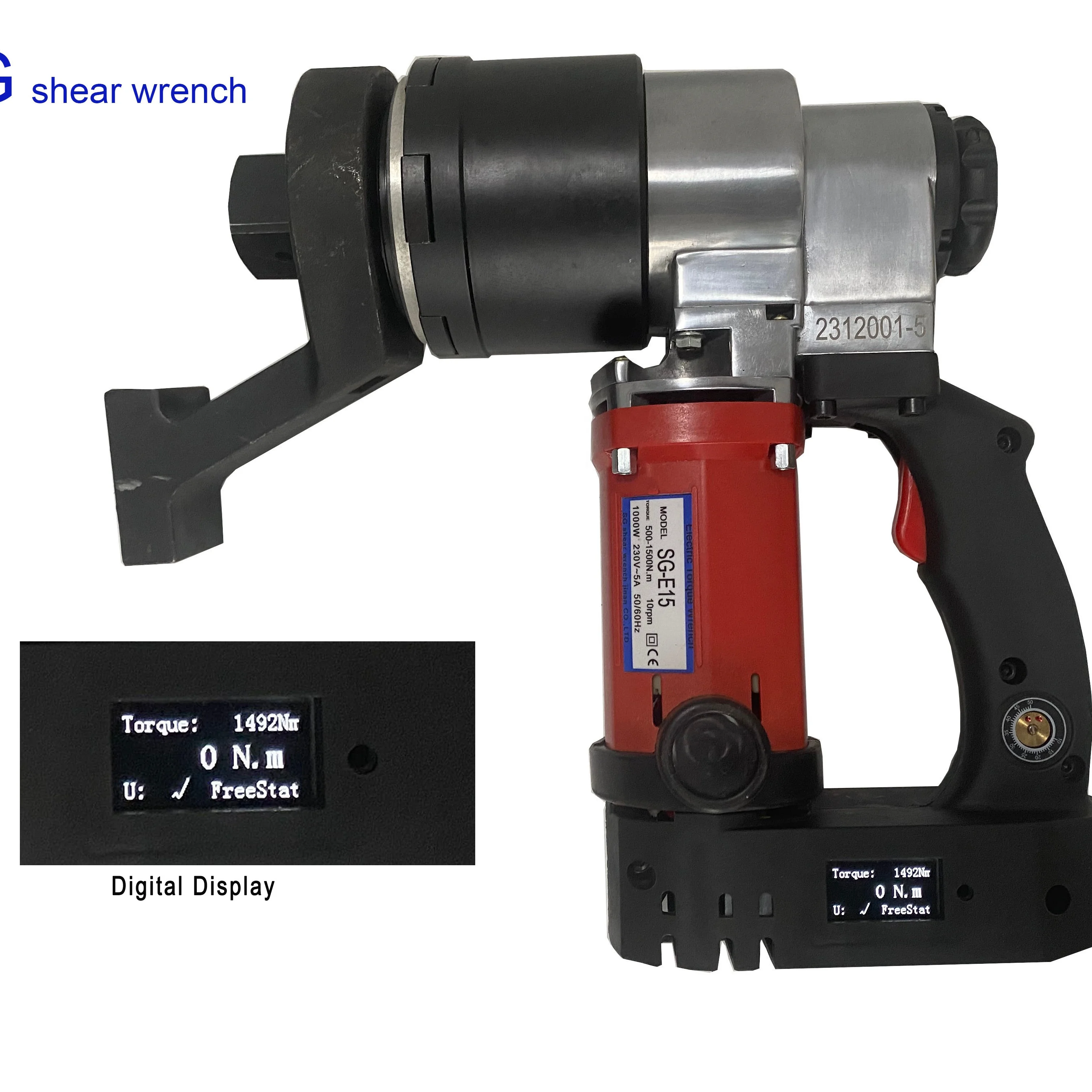 digital display electric torque wrench 2100N.m with setting dial 1-1/4