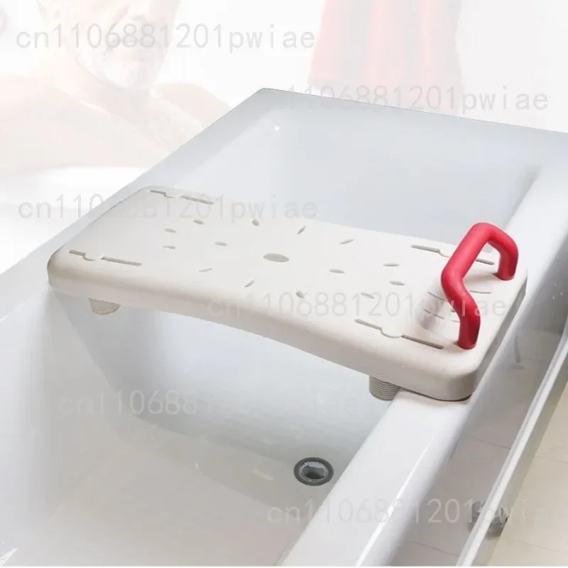 With Handle Bathtub Shower Board with Rounded Corners Non -slip Bathtub Bench Adjustable Suspended Bath Seats Elderly People