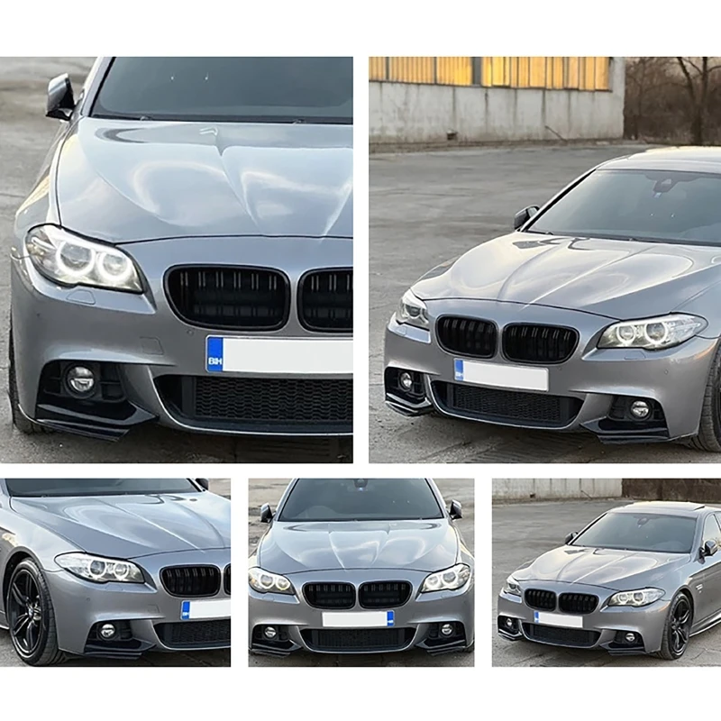 

2Pcs/set Front Bumper Side Cover Splitter Front Bumper Lip Splitter Fit for BMW 5 Series F10 F11 M Sport 520i 530i 2011-2017