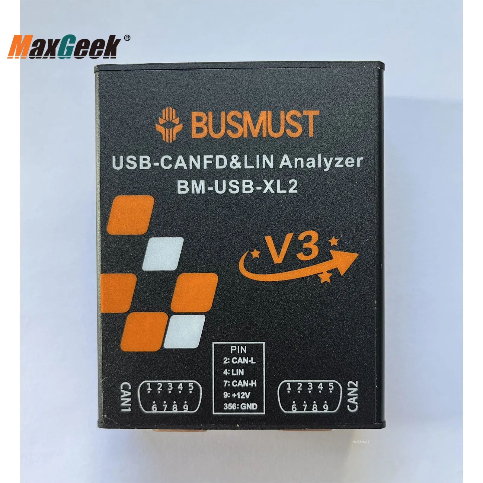 Maxgeek CANFD-X2 2-Channel Isolated USB-CANFD Analyzer Support CAN Classic2.0B & CANFD Protocols for Busmaster