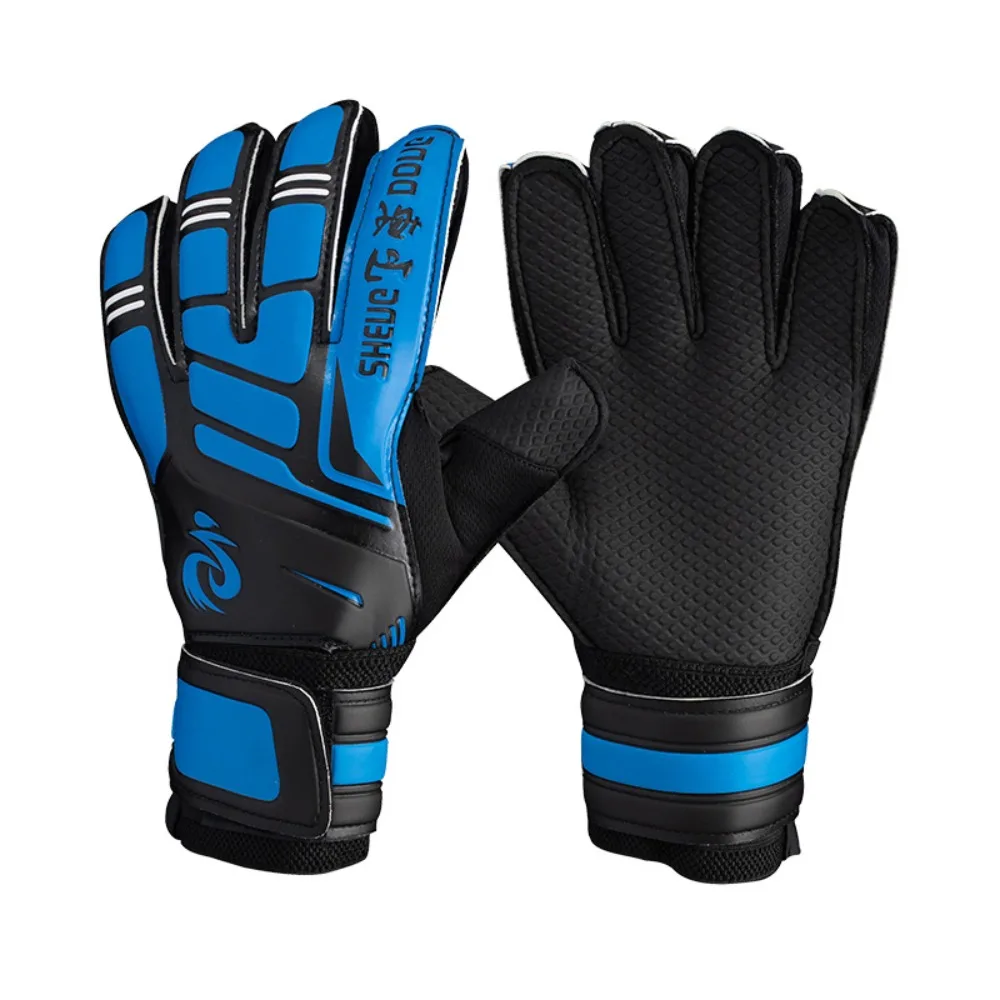 1 Pair of Breathable Goalkeeper Gloves Anti-slip Thick Latex Goalkeeper Training Gloves Comfort Wear-resistant