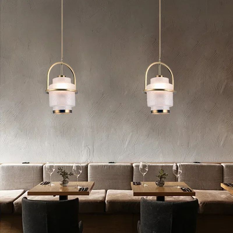 

Nordic pendant light, modern minimalist dining table light, kitchen bedroom bedside transparent frosted glass pendant light