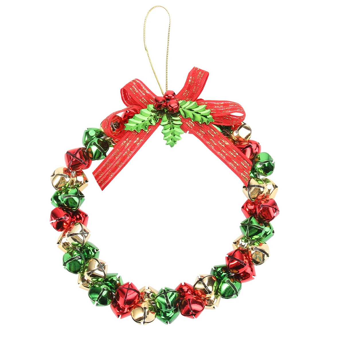 

1Pcs Christmas Hanging Wreath Colorful Bells Design Festive Decorative Pendant for Entryway Porch Festival Garland Christmas