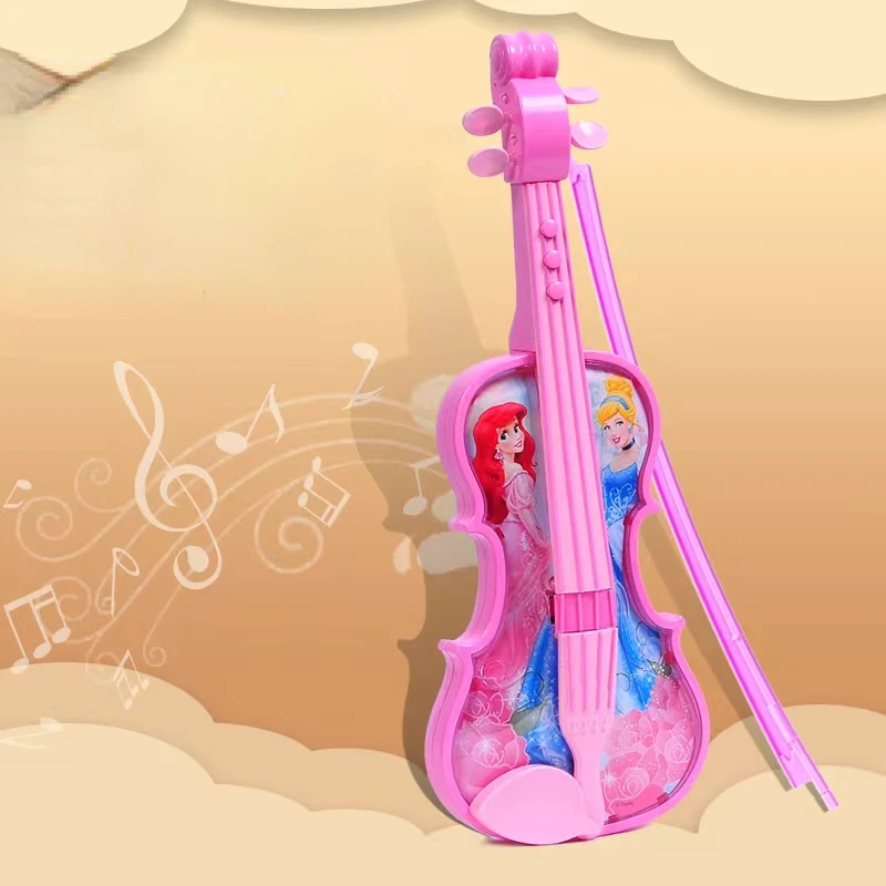 Disney girls królewna śnieżka księżniczka skrzypce zabawka Instrument muzyczny symulacja zabawka dla dzieci elektroniczny Instrument muzyczny prezenty świąteczne