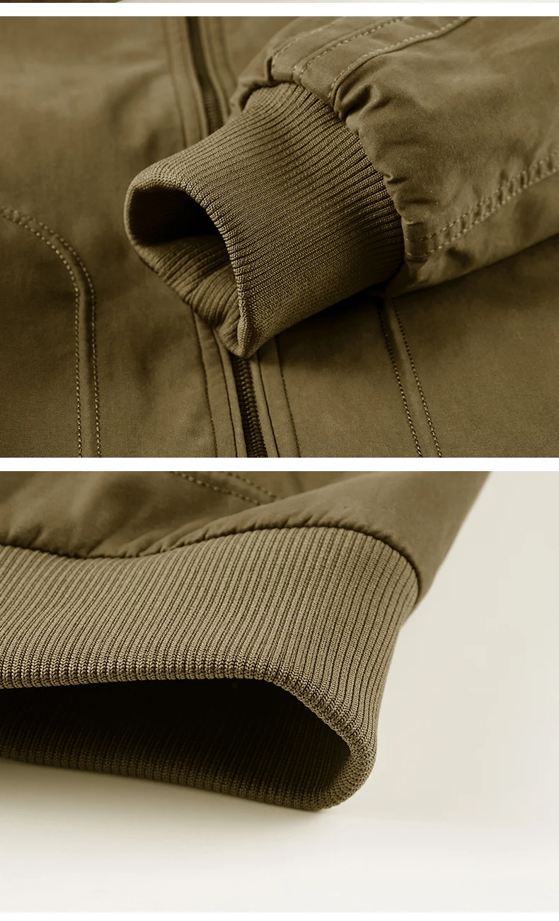 New Autumn Winter Men Washed Cotton Reversible Flight Jacket Lamb Fleece Fleece Lined Thick Warm Outerwear For Middle Aged Male