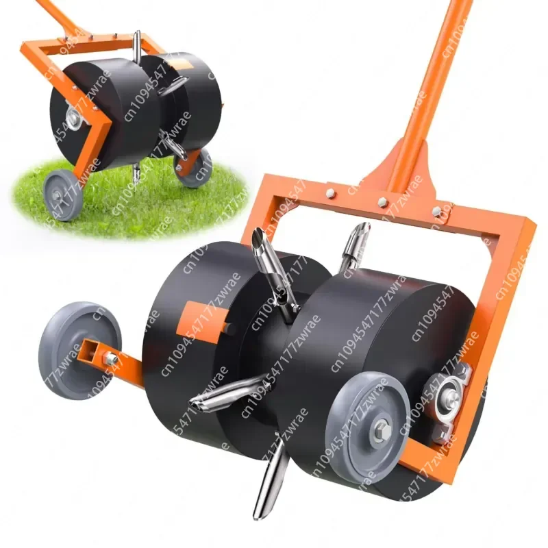 Rolling Lawn Aerator Rolling Aerator Lawn Tool With Hollow Tines, Manual Push Lawn Aerator Roller Core PlugAerator With