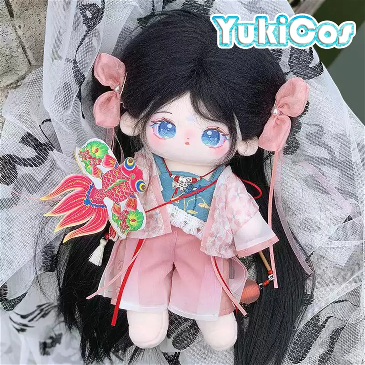 No Attributes Hanfu Fairy Elf Pink Lotus Cute Ancient Costume Stuffed Plushie Plush 20cm Doll Accessories Doll's Clothes KN Mar