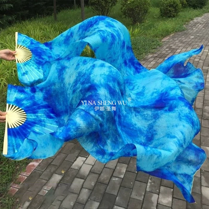 

Оптовая продажа, фанаты из настоящего шелка, вуаль, китайские традиционные бамбуковые длинные веера для танцовщицы живота, профессиональная практика восточного танца