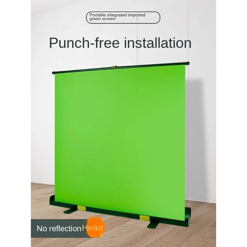 Green Cloth Portable Lifting Floor Screen Thickened Green Screen Telescopic Background Cloth for Image Matting