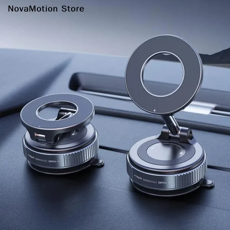 Faltbarer Starker Magnet Magnetischer Telefonhalter 360° ° Drehbarer Schreibtisch-Auto-Staubsauger mit Saugnapf für Windschutzscheibe und Armaturenbrett, Handyhalterung – Detail 1