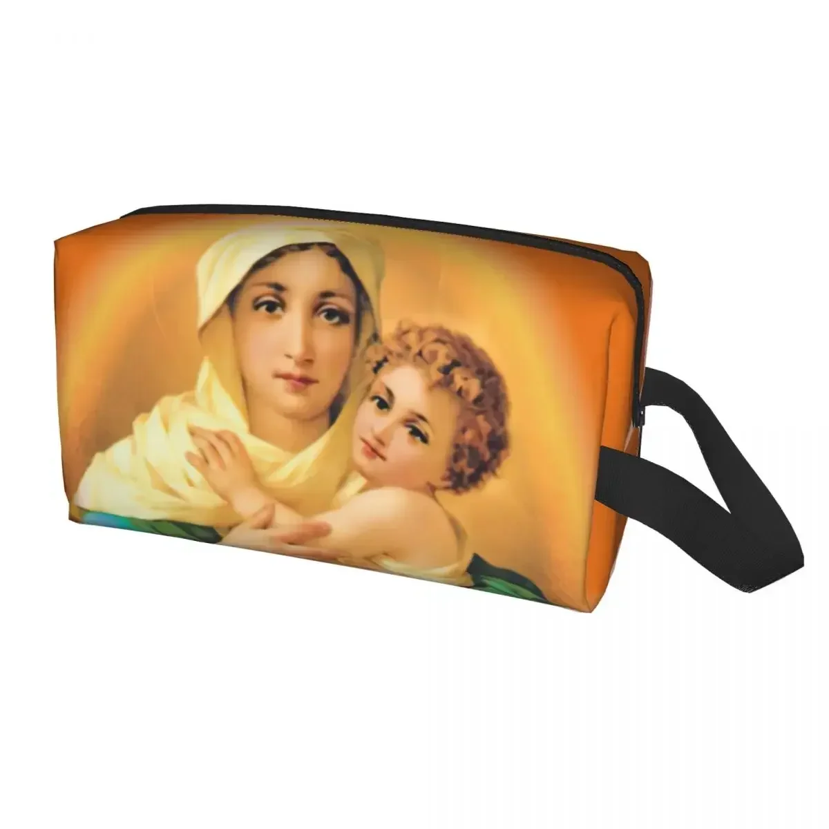 

Our Lady Of Schoenstatt Toiletry Bag Virgin Mary Catholic Saint Cosmetic Makeup Organizer Beauty Storage Dopp Kit Case