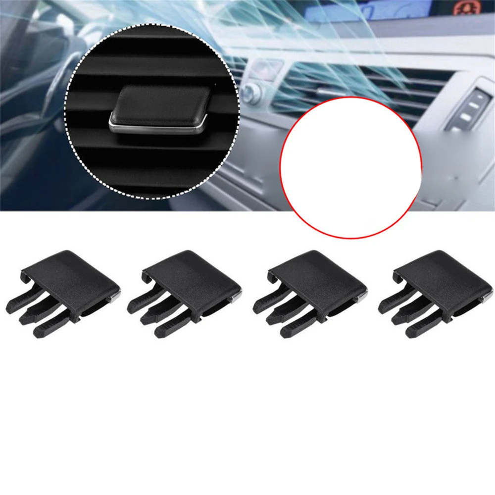 4PCS New Auto Car Air Conditioning Vent Car Center Dash A/C Vent Louvre Blade Slice Air Conditioning Leaf Clips Set Accessories