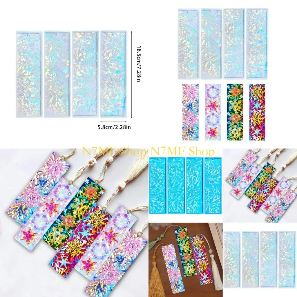 

N7MF Rectangle Crafting Resin Mold Beautiful Pattern Adorned Mould