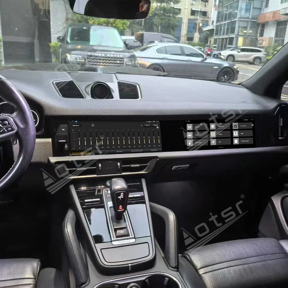 Dual 12.3 inch Touch Co-pilot Screen For Porsche Cayenne 2018-2023 Upgrade 2025 Android 14 Car Radio Multimedia Player Navi