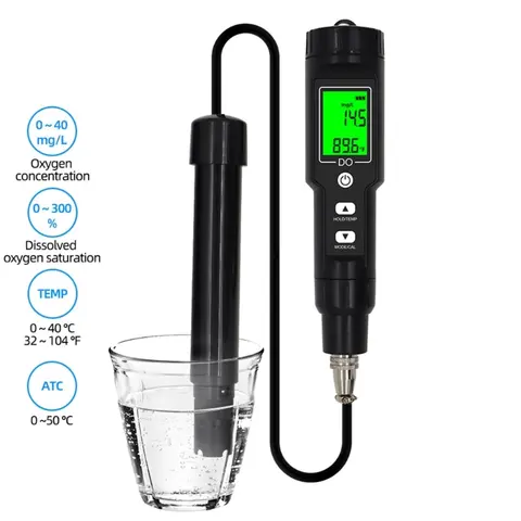 전극 0.0-40mg/l 디지털 DIGN METER ATC 백라이트 수질 분석기 해수 M4YD