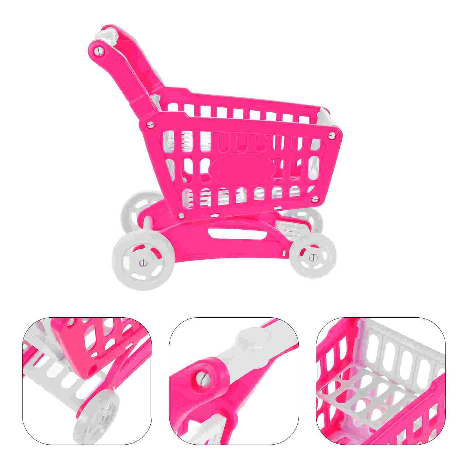 Gemonteerd mini-winkelwagentje Speelgoed Kinderwagens Mand Plastic trolley voor 2-jarige supermarkt