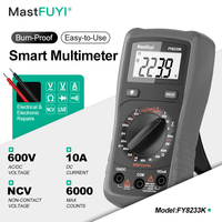 MASTFUYI Smart Anti-Burn True RMS Digital Multimeter AC/DC Voltage Current Resistance Capacitance Test Electrician Repair tools