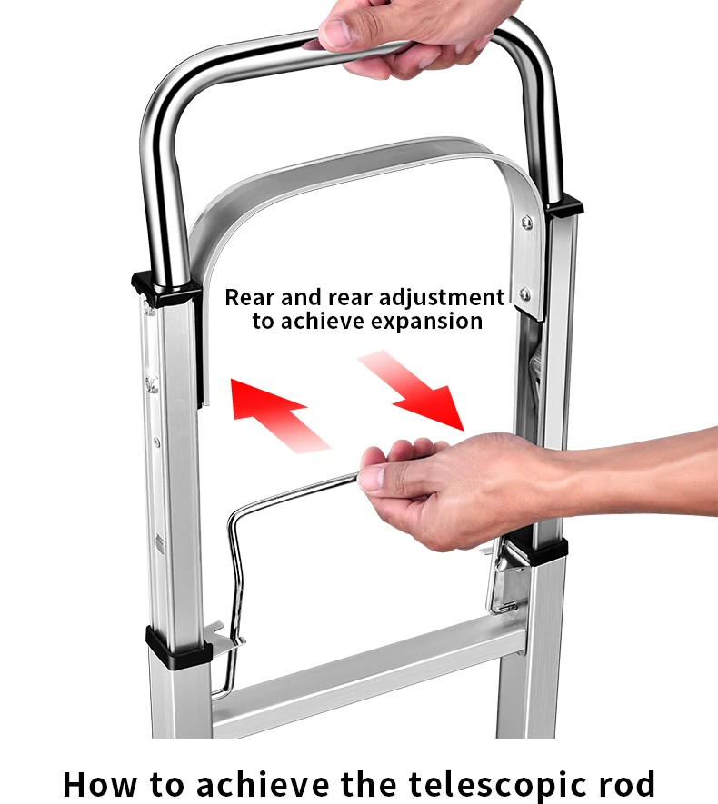 شاحنة يدوية من الألومنيوم قابلة للطي - عربة محمولة بعجلتين لأدوات الحدائق وصناديق الحركة واللوازم، خفيفة الوزن وقابلة للتخصيص #2