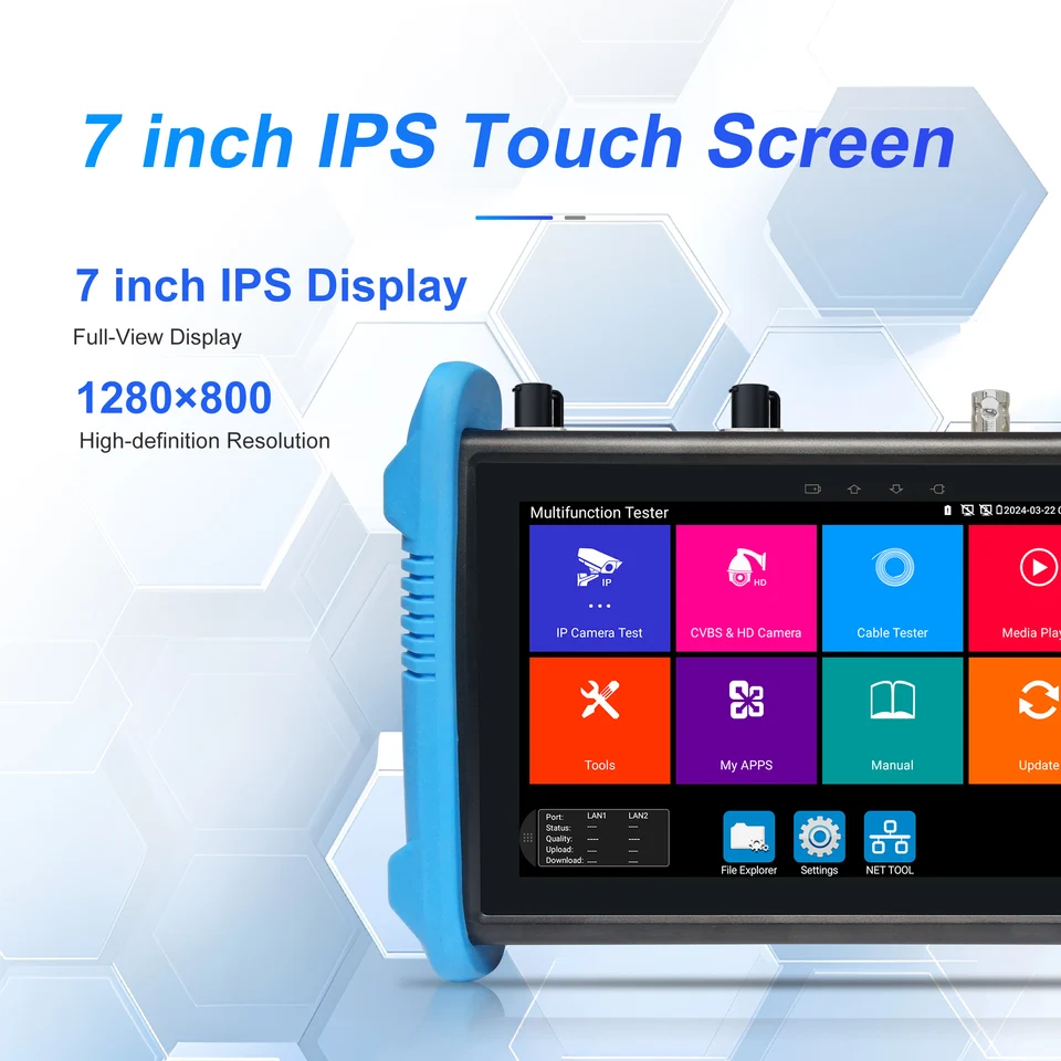 8K CCTV IPC Tester 8MP AHD CVI TVI POE IP Camera Testing Tool