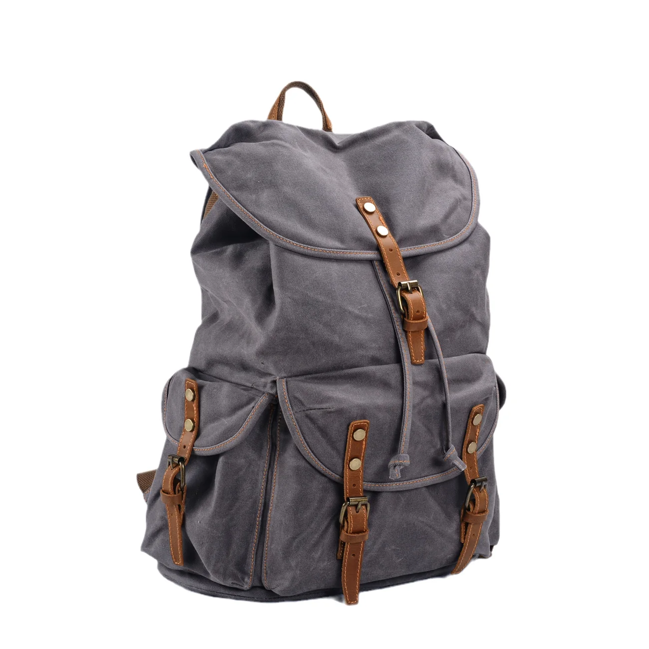 Vintage Canvas Backpack Outdoor Travel Backpack Large Capacity Leisure Mountaineering Bag