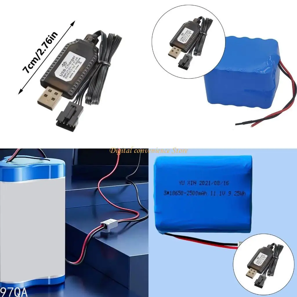 

97QA Пара зарядных кабелей USB SM2.0 4P разъемы порта для модели 7,4 В.