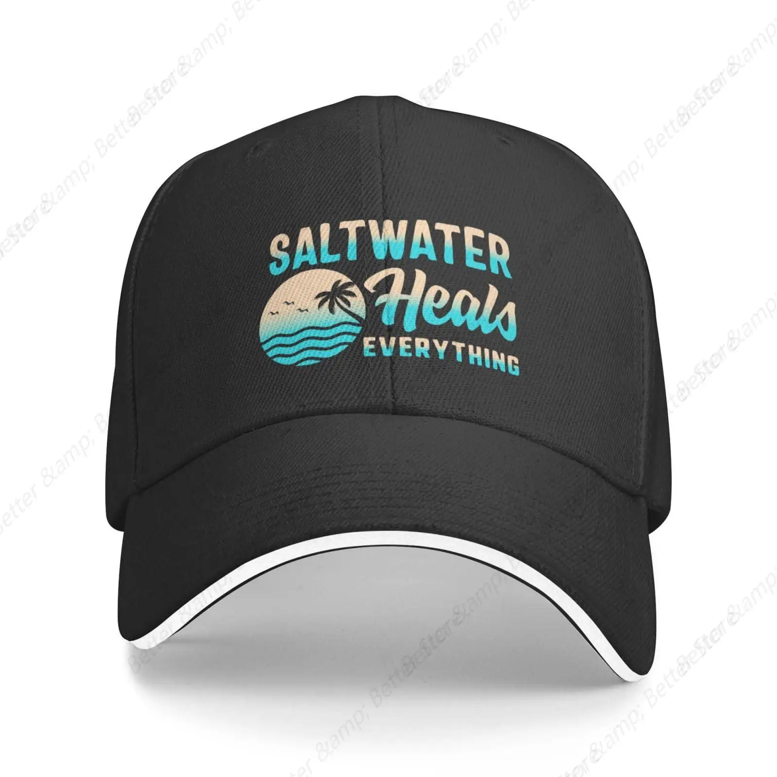 Saltwater Heals Everything Dad Hat Adjustable Fashion Baseball Red Men Women Sandwitch Headwear