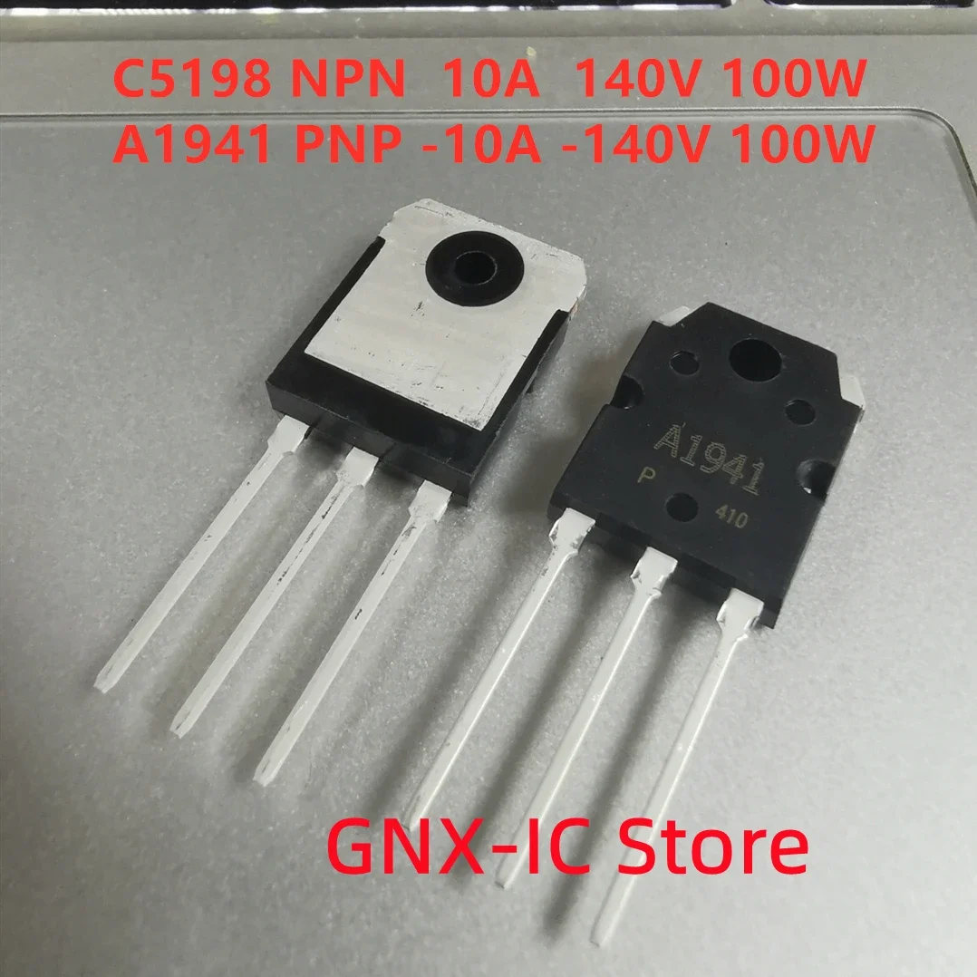 10Pairs - 20Pairs Original New C5198 A1941 2SC5198 2SA1941 TO-3P Audio Power Amplifier Transistor