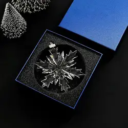 Shimmering Silver Finish Ornaments Christmas Ornaments 2024 Sparkling Crystal Snowflake Ornaments for Christmas Tree Women's
