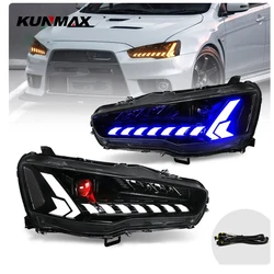 Pair of Car Styling Car Headlight Assembly For MITSUBISHI GRAND LANCER EVO-X 2008-2018 LED Head Lamp Car Tuning Light Parts Plug