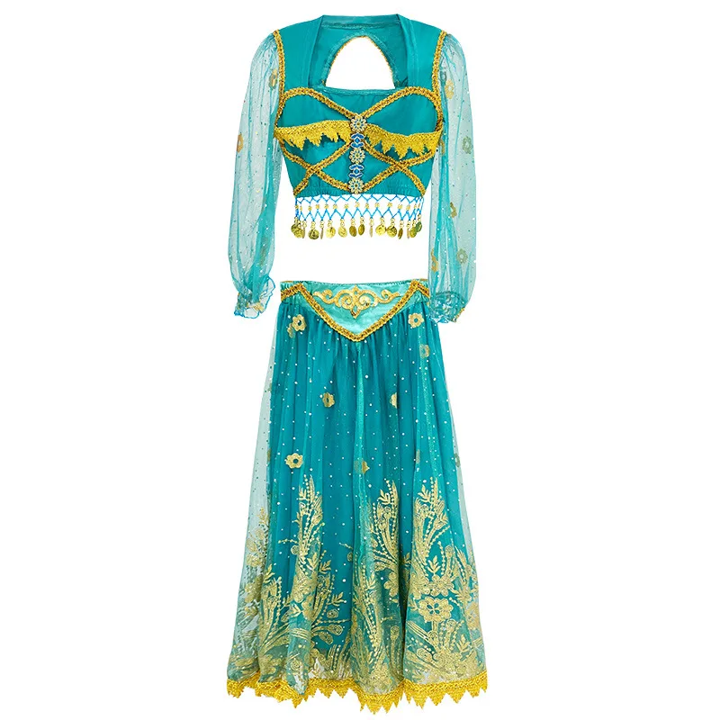 Costumes de danse du ventre pour enfants, 1 ensemble/lot, vêtements de danse indienne princesse pour filles, costumes de performance d'halloween