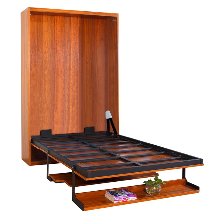 

Multi-Function Queen Size Murphy Folding Bed Metal Frame Wall Bed With Desk