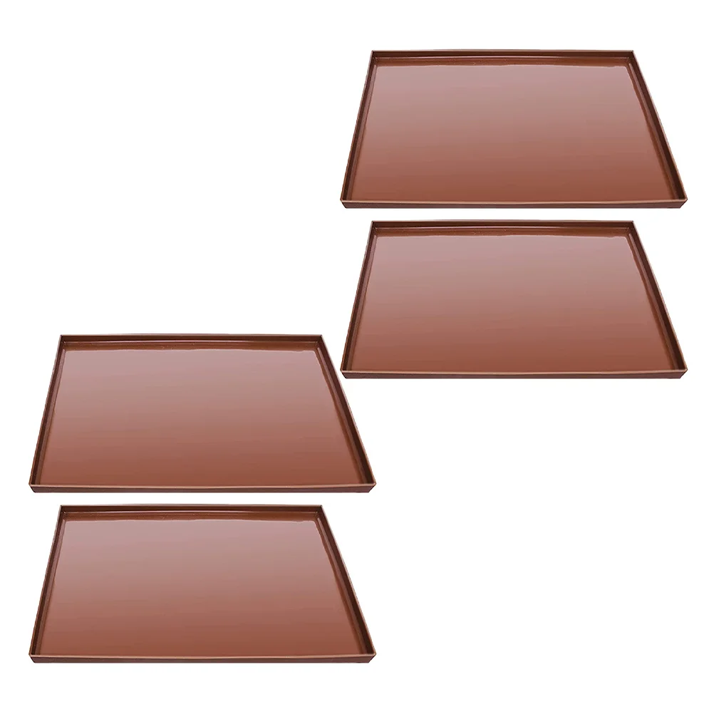 4 قطع من بطانة صينية السيليكون عالية الجودة عملية للاستخدام اليومي في أجهزة مختلفة من صفائح تجفيف السيليكون