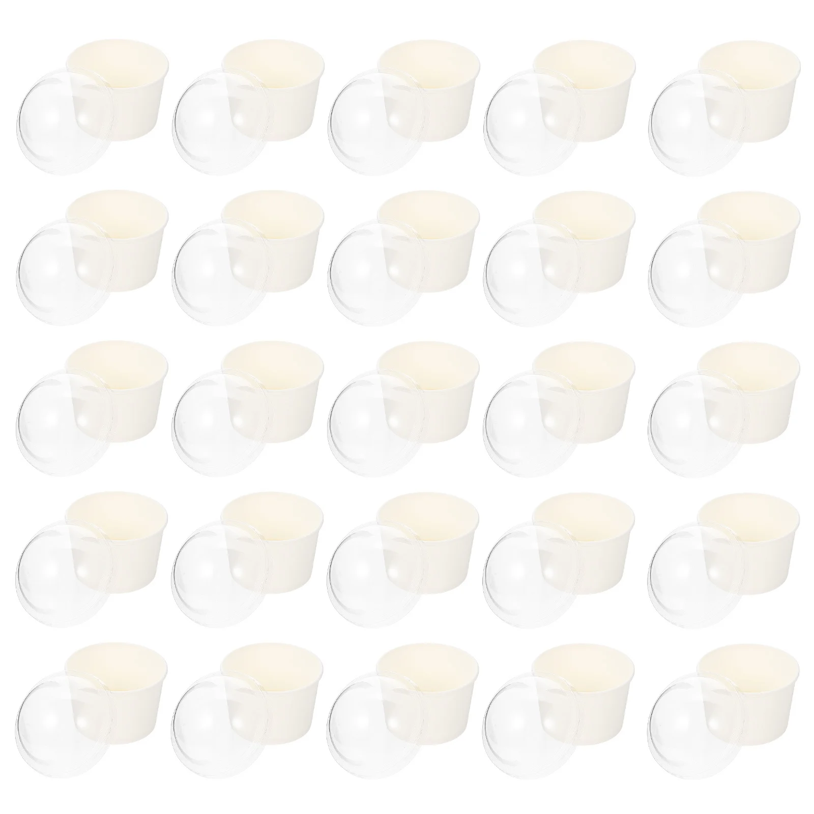 

50 комплектов чаши для мороженого, бумажные стаканчики для торта, гладкая текстура, отлично подходят для мороженого и других лакомств, бумажные стаканчики для торта, чашки для холодного супа