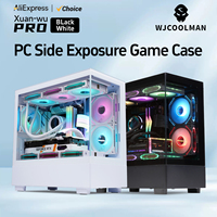Xuanwu PRO Black PC Case Sea View Room Gaming Computer Desktop M-ATX Motherboard/360 Water Cooling/9 Fans/4090 Graphics Card