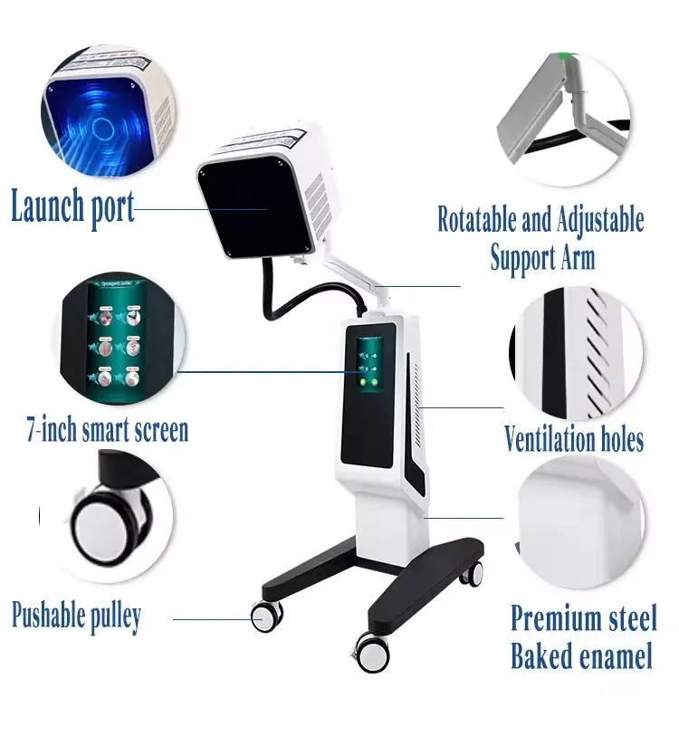 Terahertz Rotating Magnetic Light Wave Machine 360 Degree Touch Screen ABS Commercial Salon Beauty Device Floor Standing