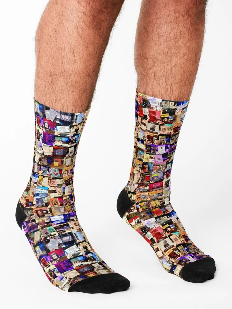 Playbills and Tickets Socks sport cute Christmas Non-slip Mens Socks Women's