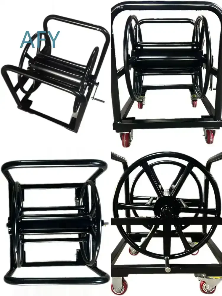 Heavy Duty Cable Reel Cart for Large Diameter Cables Wire Spooling Trolley for Electrical Power Distribution for Electricians